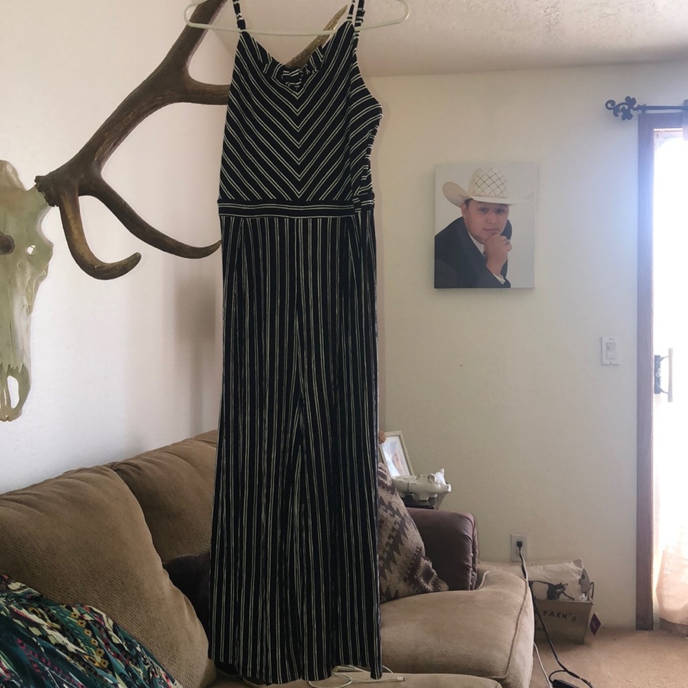 stripped jumpsuit